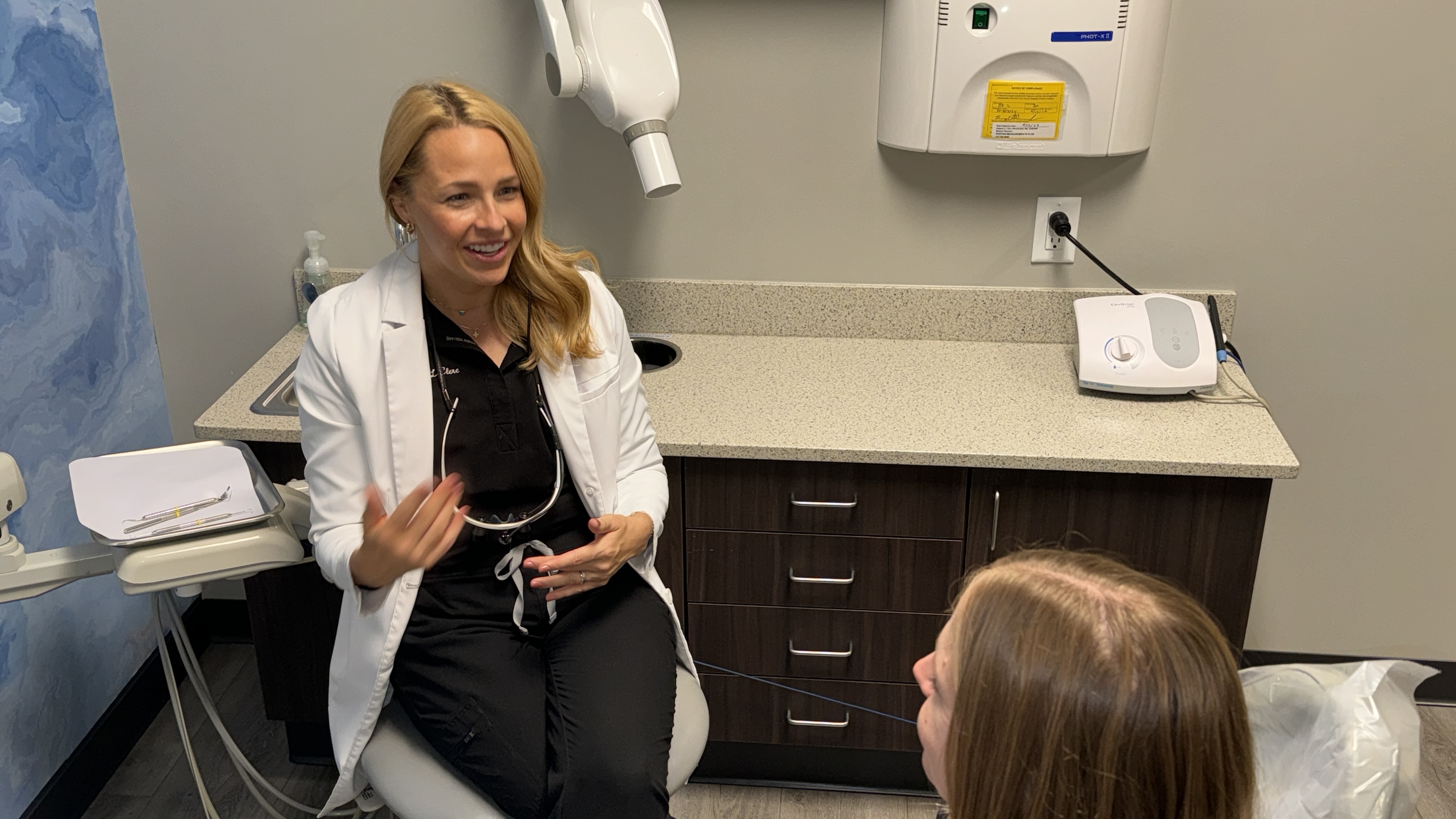 Dr Sarah LeClere and her patient Dr Sarah LeClere and her patient